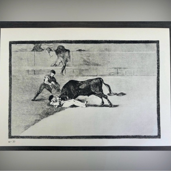 PEPE-ILLO, MADRID BULLRING Original Vintage Fine Art GOYA Spain Print 1960’s - Picture 2 of 7